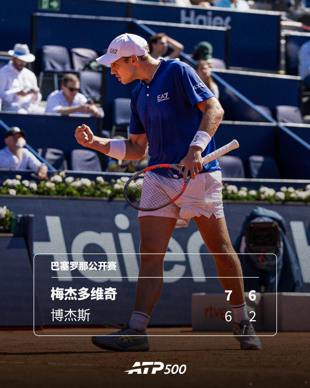 梅杰多维奇首进500赛四强💪ATP500巴塞罗那公开赛1/4决赛，从资格突围