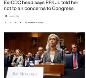 被肯尼迪解雇的CDC负责人在参议院听证会上捍卫自己的声誉和疫苗科学周三，被