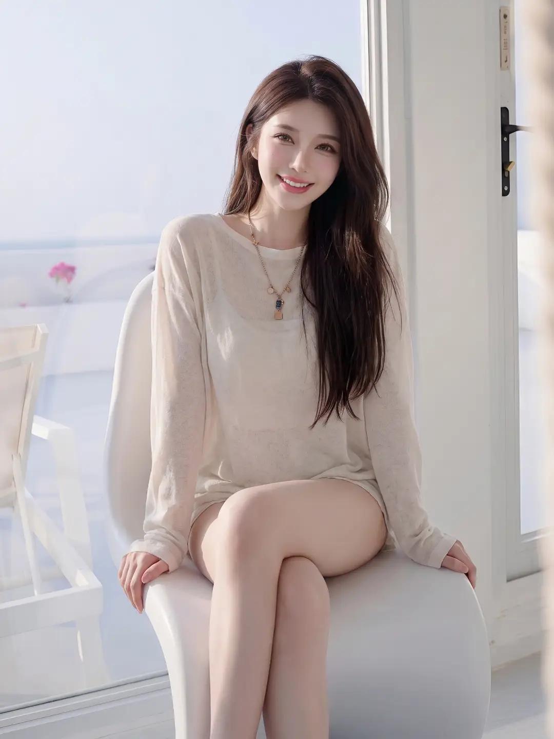 阳光洒进来的午后，微笑的少女坐在窗边，温柔如春日暖阳。🌞💐💖怎样穿搭让自己