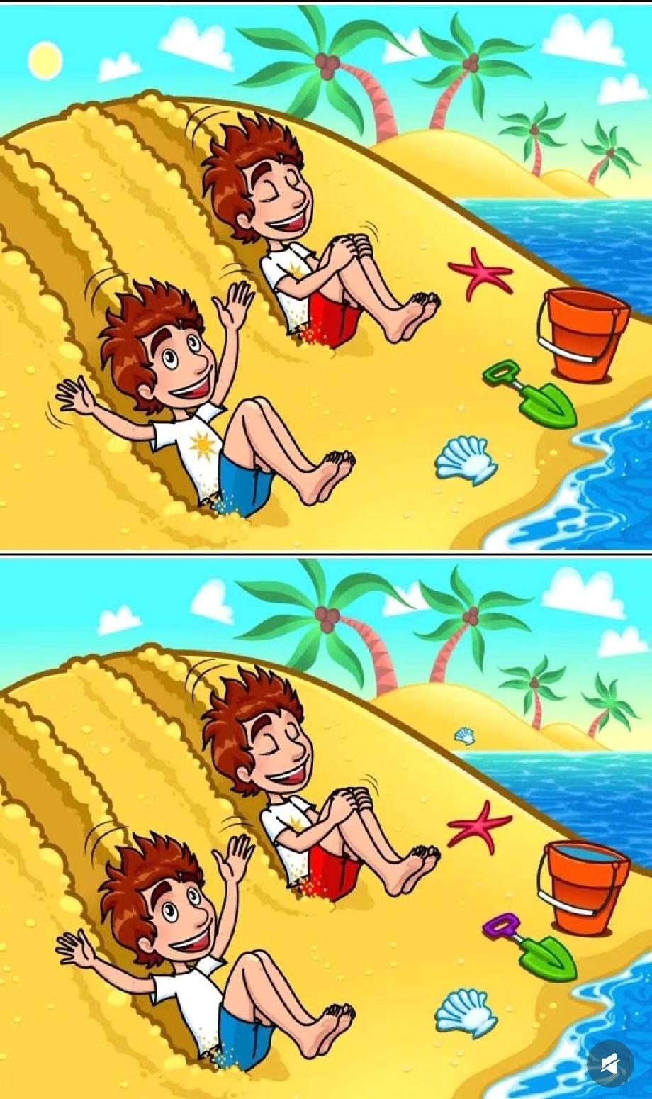 别不信！这张沙滩图的不同处，有人找全被夸“火眼金睛”，你找着几个？评论区晒答案！