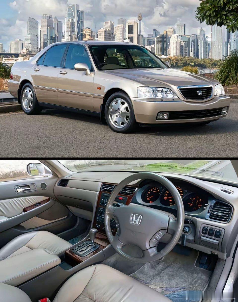 你认识这款车吗？这是九十年代末期的一款本田高档轿车，定位在丰田的皇冠之上，当年这