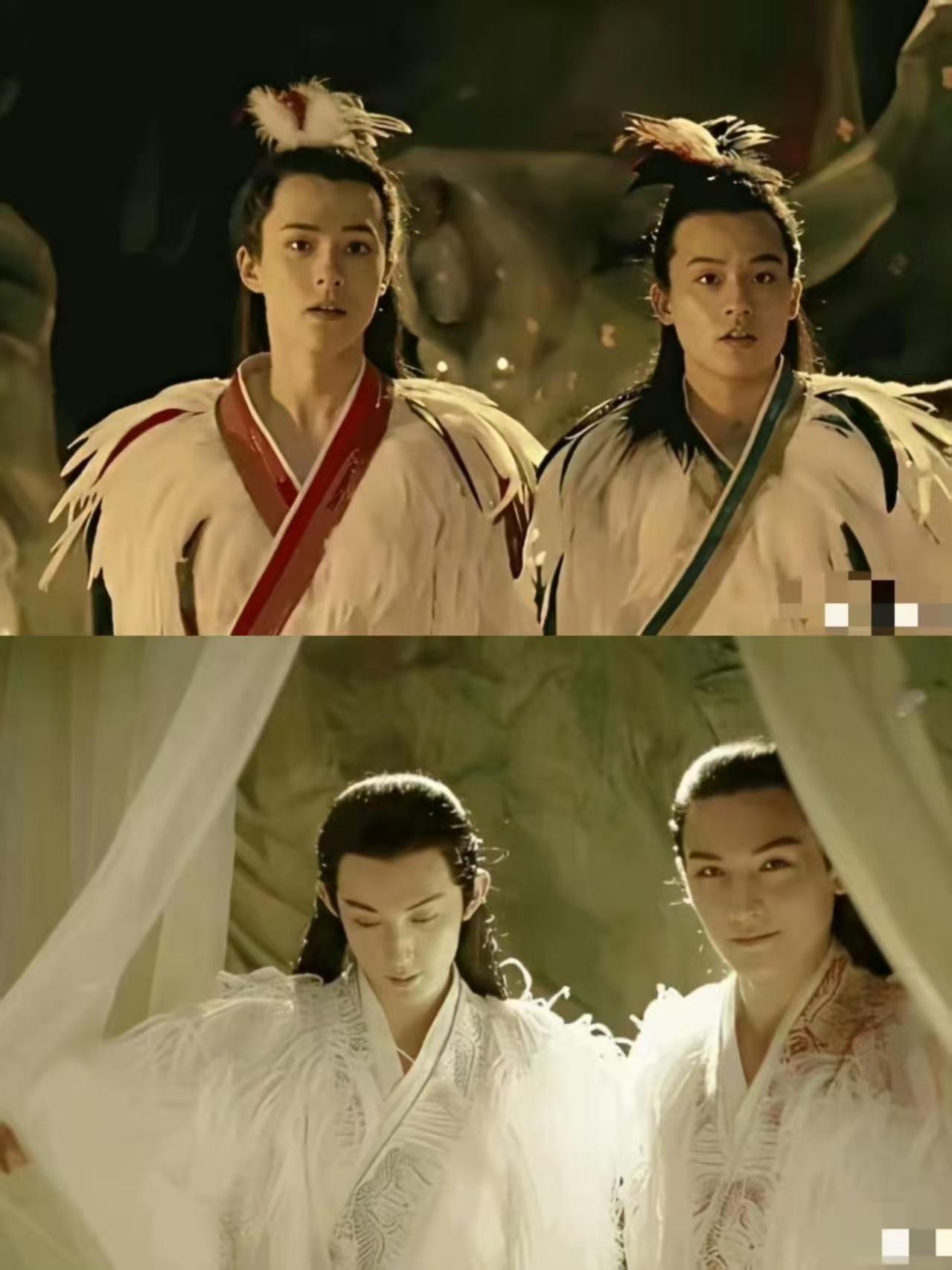 陈凯歌、郭敬明摄影风格对比，上面是陈凯歌拍的画面，下面是郭敬明拍的。陈凯歌的风