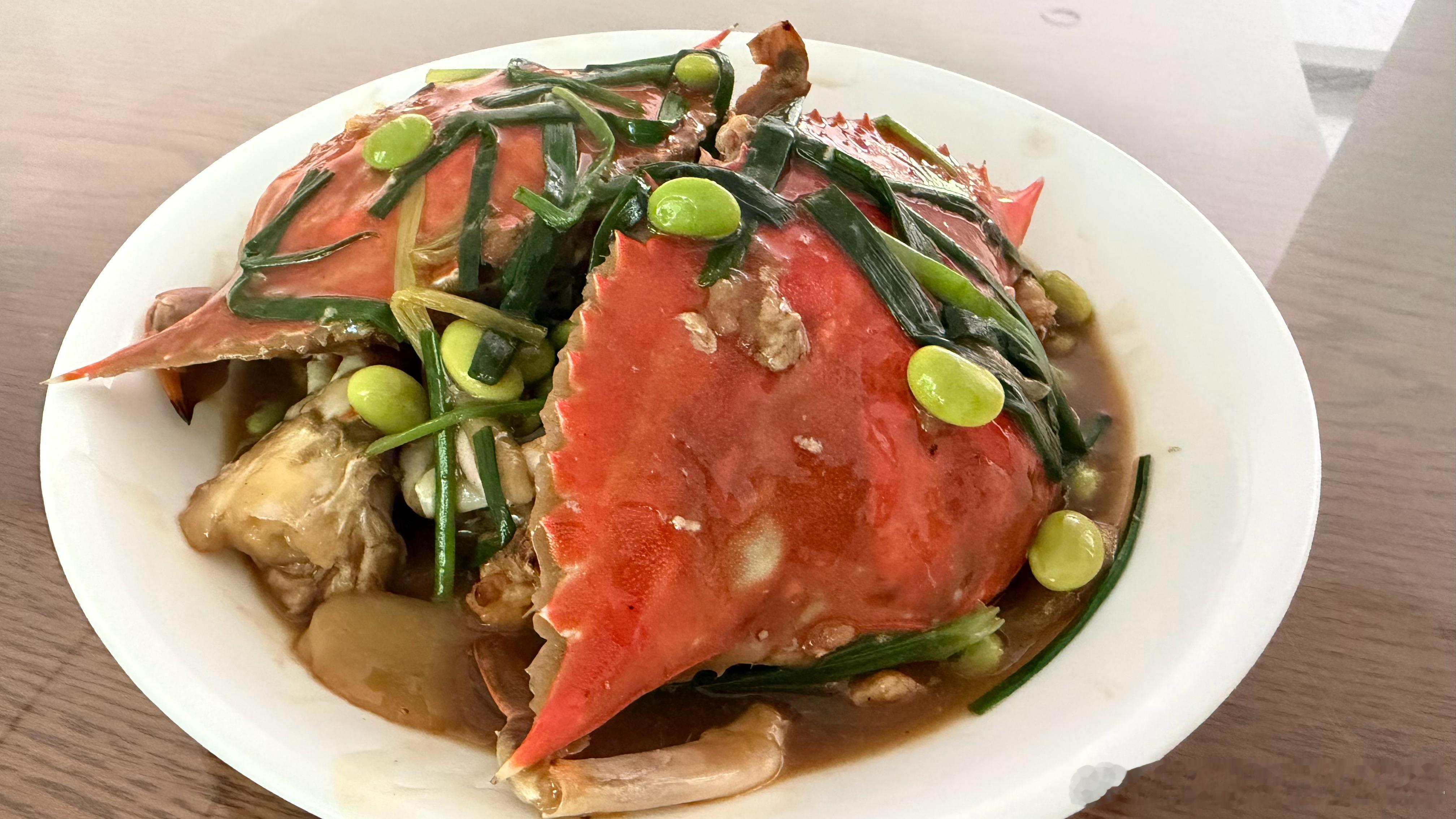 梭子蟹肥，毛豆面拖蟹走起！我的美食日记