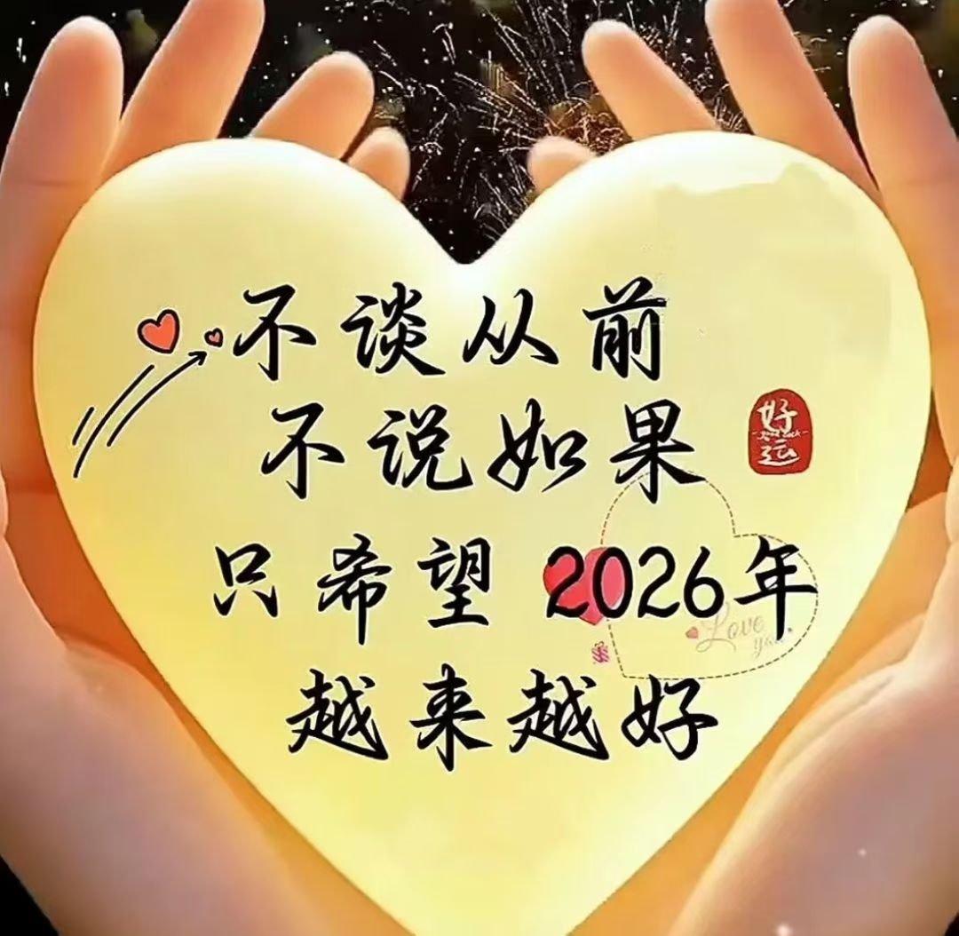不谈从前，不说如果，只愿2026年，心中有爱，事事如意。❤️✨