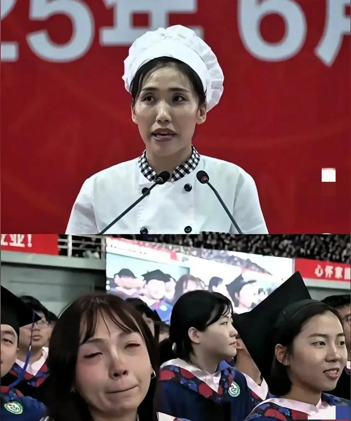 延边大学食堂阿姨毕业典礼发言直接火到国外，韩国网友刷视频惊得拍大腿：“这气场怕是