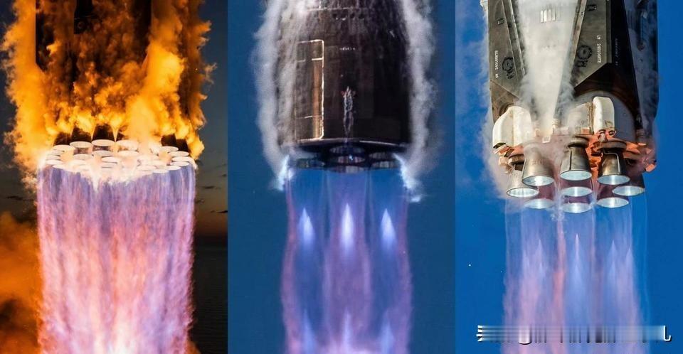 三款甲烷火箭“拉面”对比依次是星舰-超重、新格伦、朱雀三。星舰狂野，格伦空灵