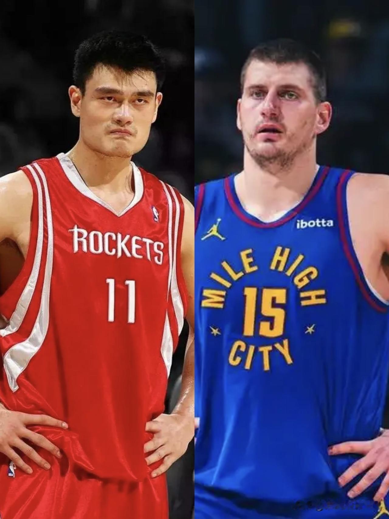 姚明和约基奇职业生涯场均数据对比，差距只能说越来越大得分:姚明19.0分；约