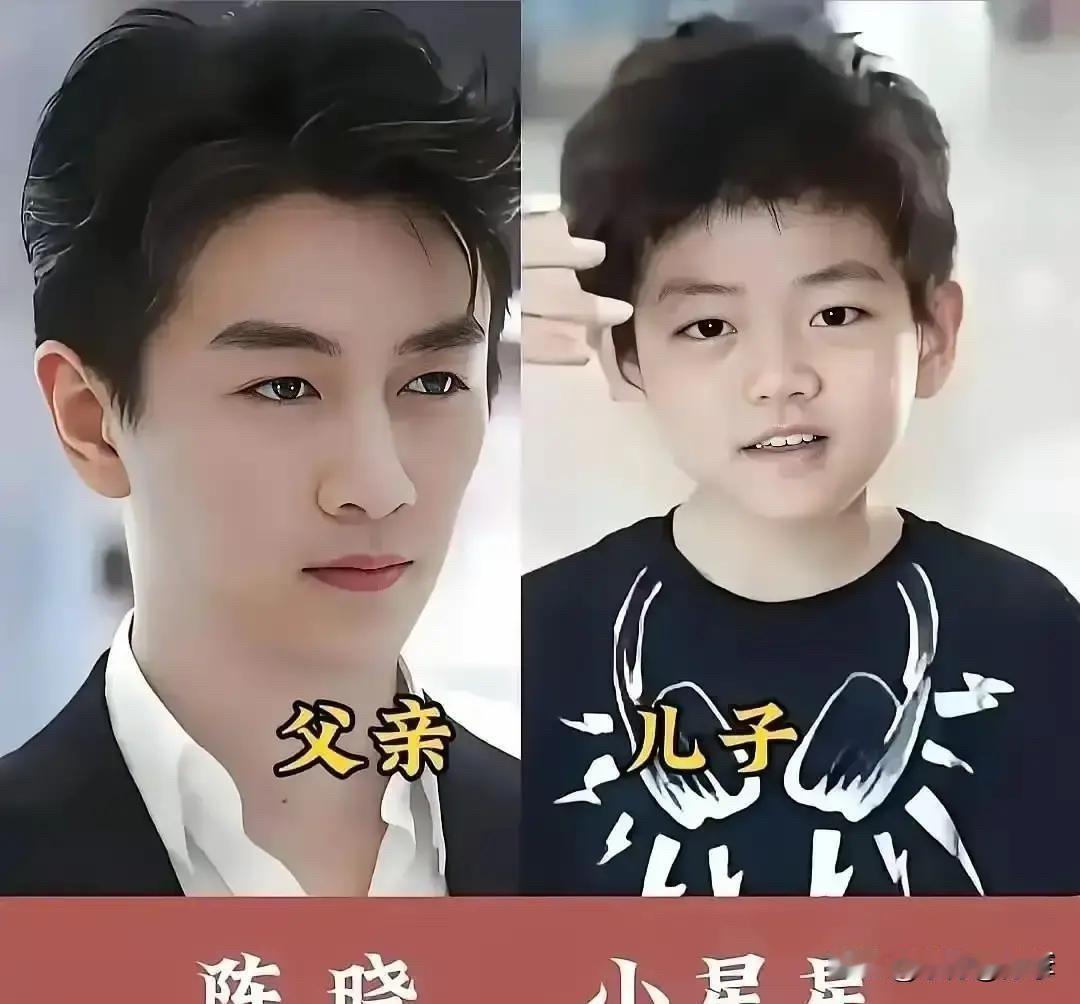 9对明星父子颜值对比：陈凯歌儿子帅过吴彦祖，胡军儿子比他爸还硬汉。陈飞宇帅过