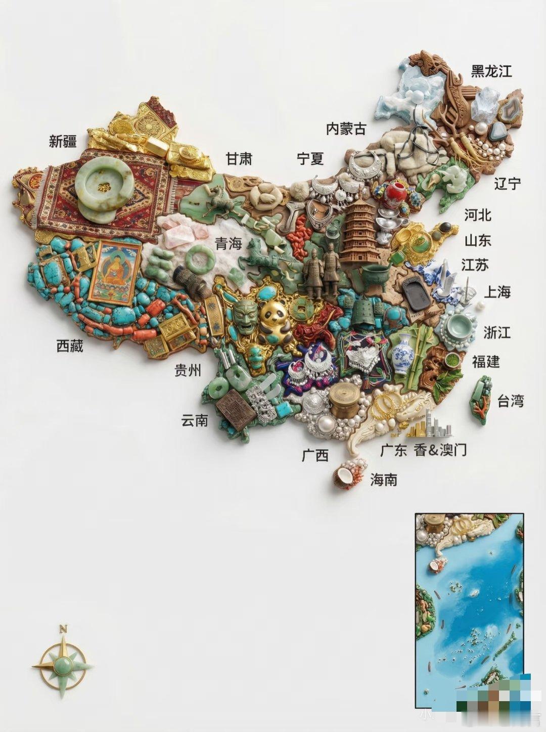 别光顾着吃！这三张中国地图真的美哭我😭上次发的“美食地图”把大家都看饿了，很多