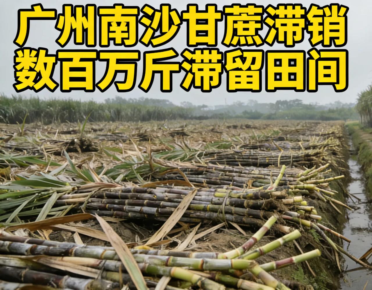 广州南沙的甘蔗数百万斤滞留田间，看到这个消息我表示很吃惊，北京的甘蔗4块钱一斤呀