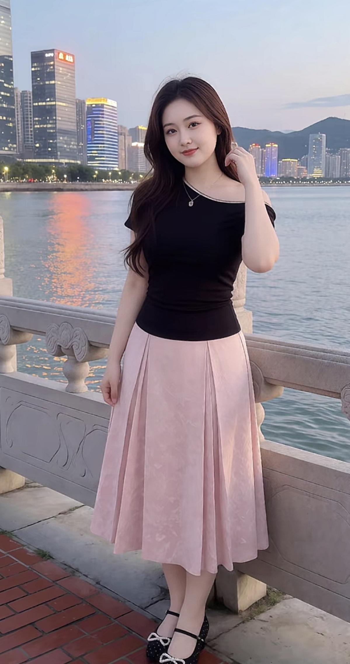 青春美少女，风姿绰约。