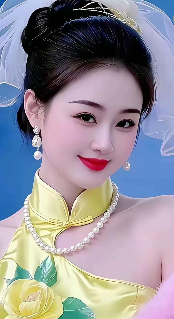 高贵典雅笑嫣然，柳眉杏眼爱缠绵。琼鼻清秀樱桃嘴，………………【相濡以沫共