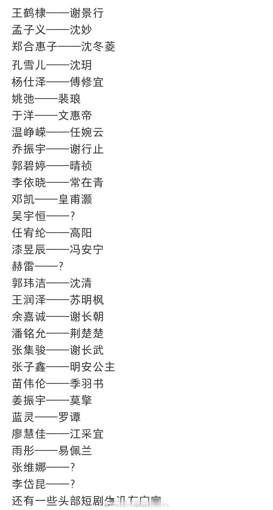 疑似将门毒后剧版全阵容流出，短剧生干嘛想不开来长剧？