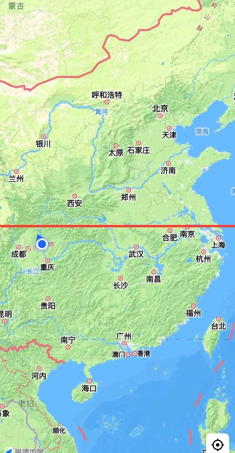 南京是纬度最高的南方省会；西安是纬度最低的北方省会。南京竟然是整个长江流域最