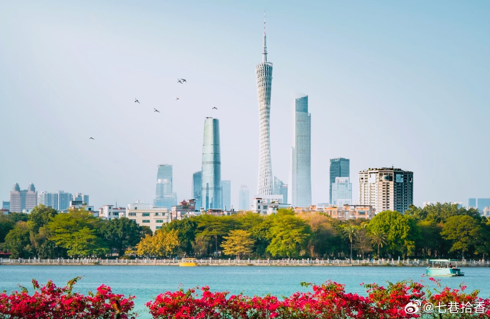 来广州旅行，总要奔赴一次城市地标广州塔。白天的它利落大气，尽显建筑美感...