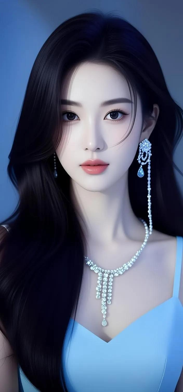 梦幻蓝调，优雅女神，闪耀珠宝，迷人眼眸