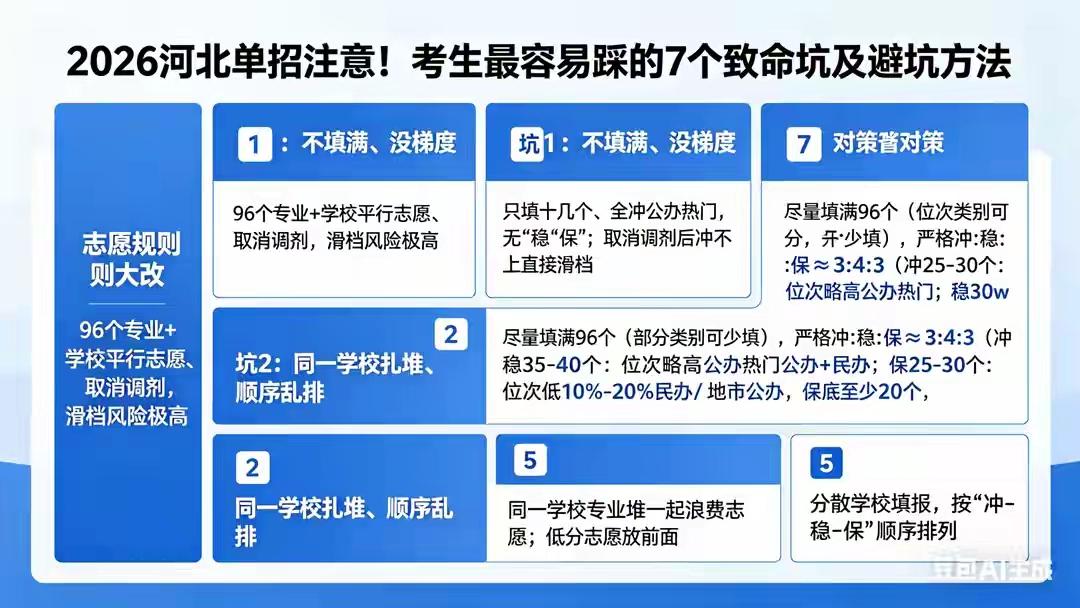 单招志愿填报正在进行中今年的单招考试录取实行平衡志愿“专业+学校”的填报模式