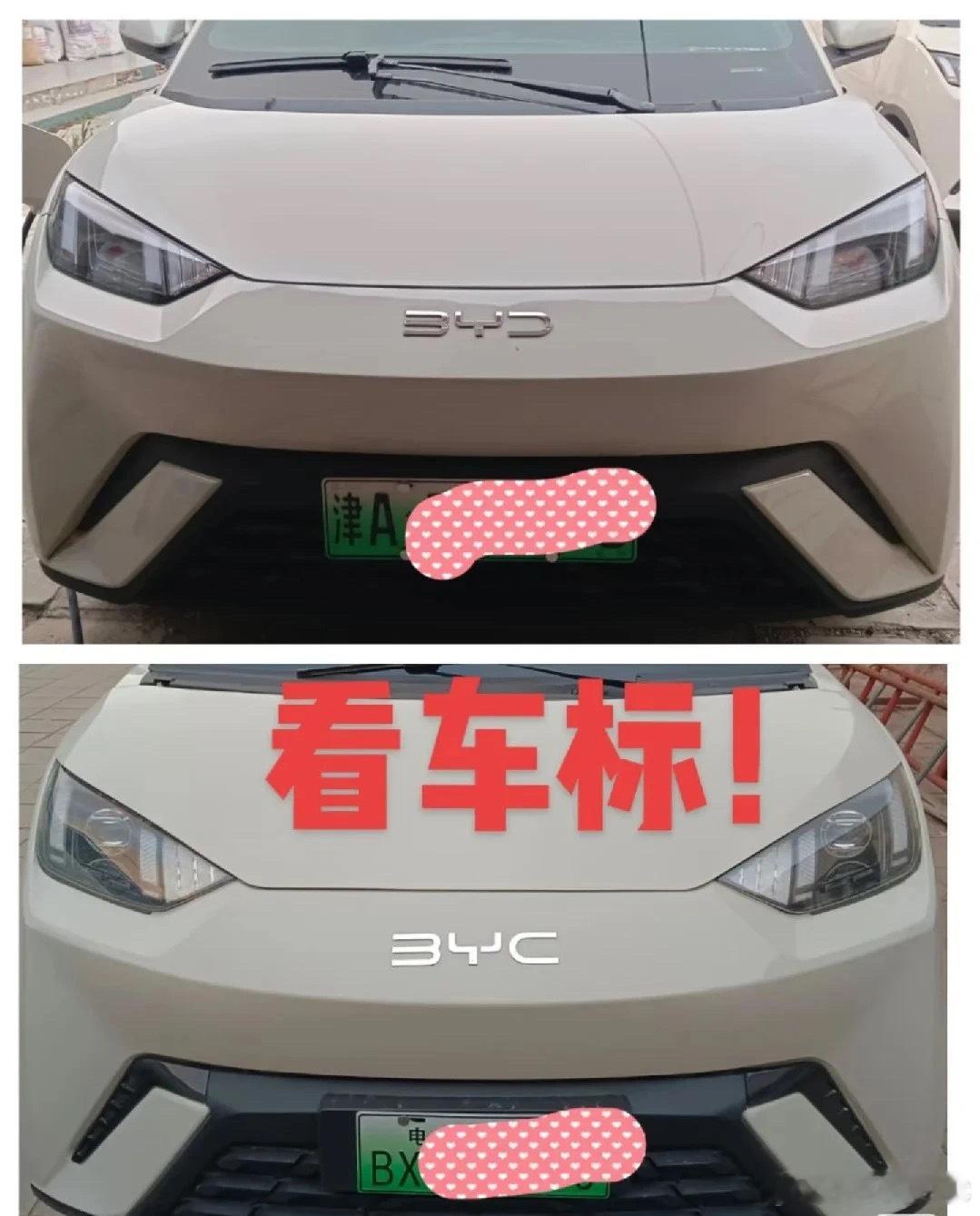 现在老头乐是真的恨啊，还原度这么高了……这个logo笑死了，BYD秒变BYC[允