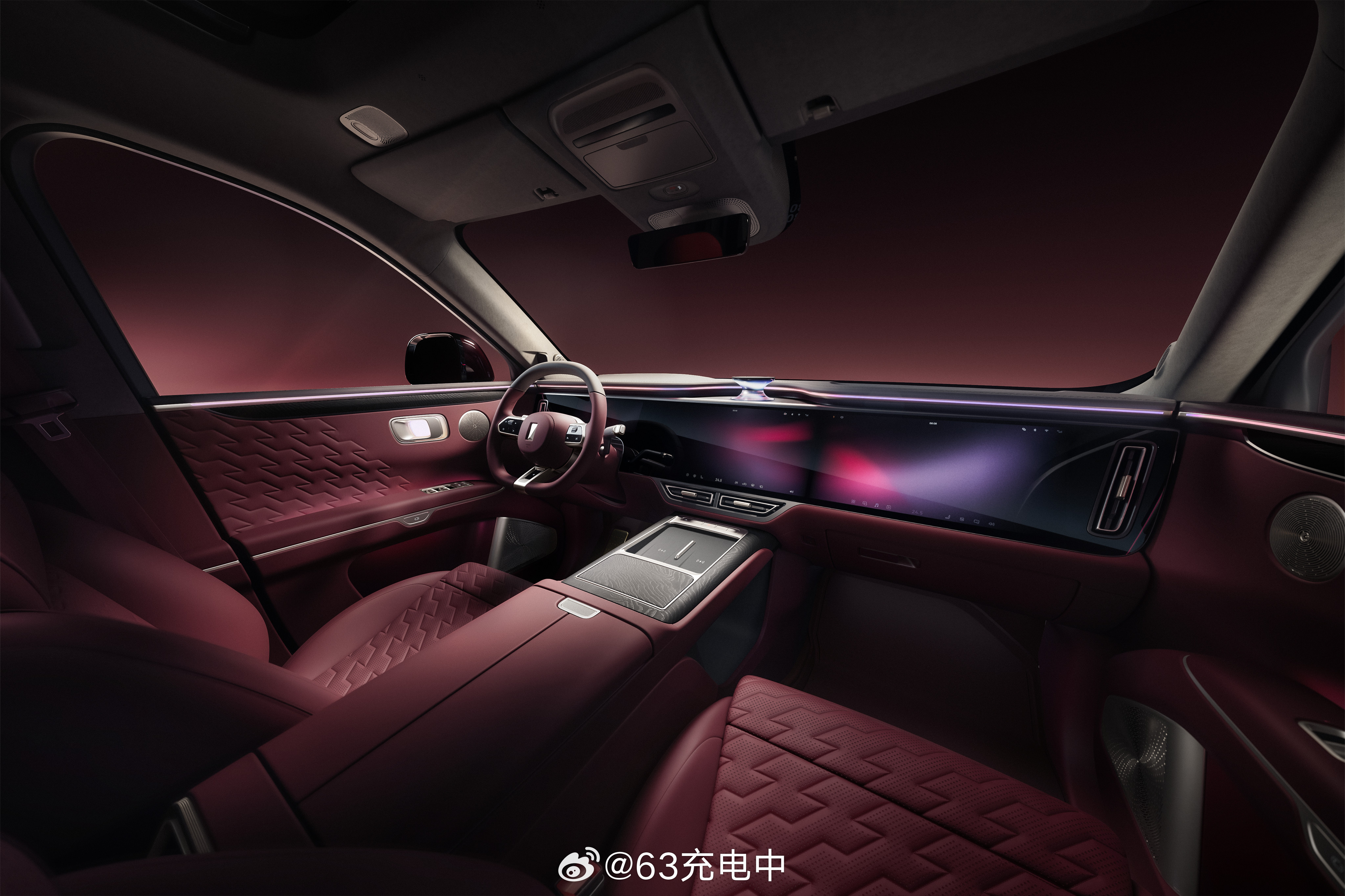 阿维塔T09的第一张内饰图感受一下。阿维塔11上的Vortex情感涡