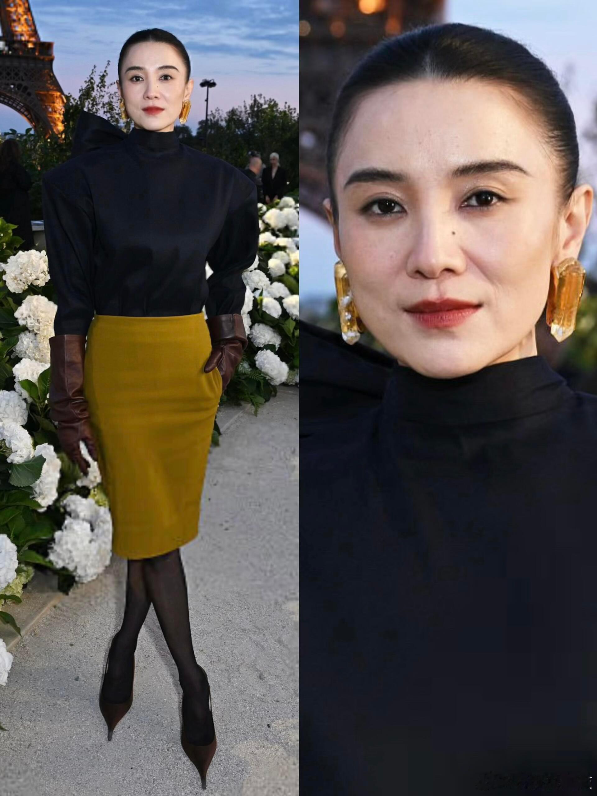 圣罗兰秀场头排的女人们也是帅到没边🕶️巴黎时装周SaintLaurent秀场