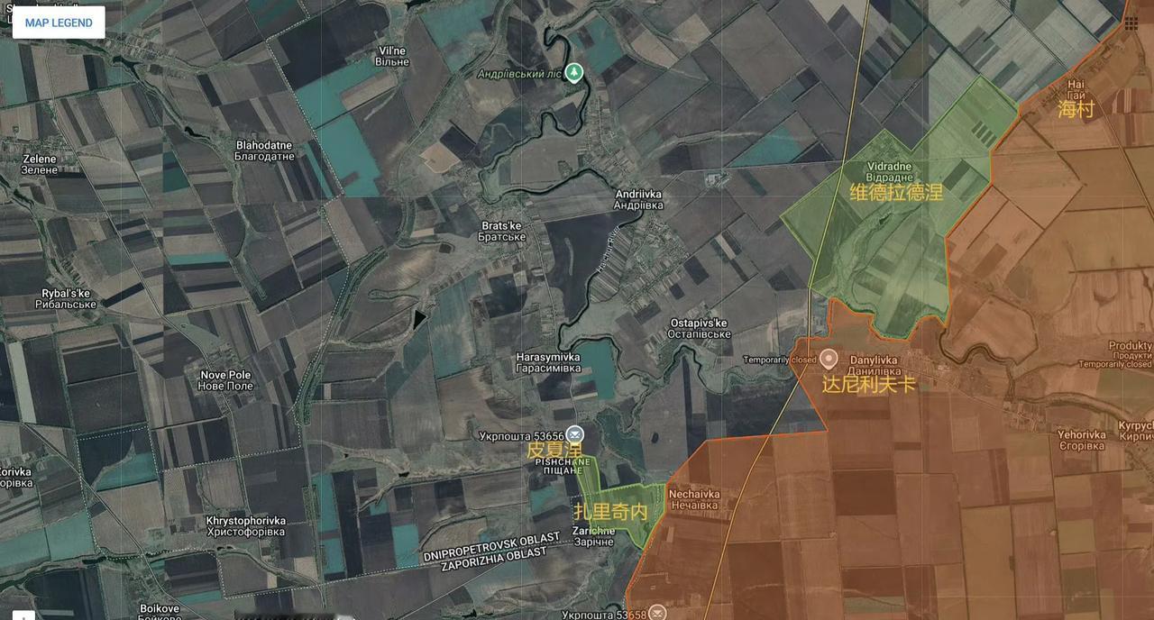 第聂伯罗彼得罗夫斯克州，俄军东部集群继续保持快速推进，完全占领了维德拉德涅，进一