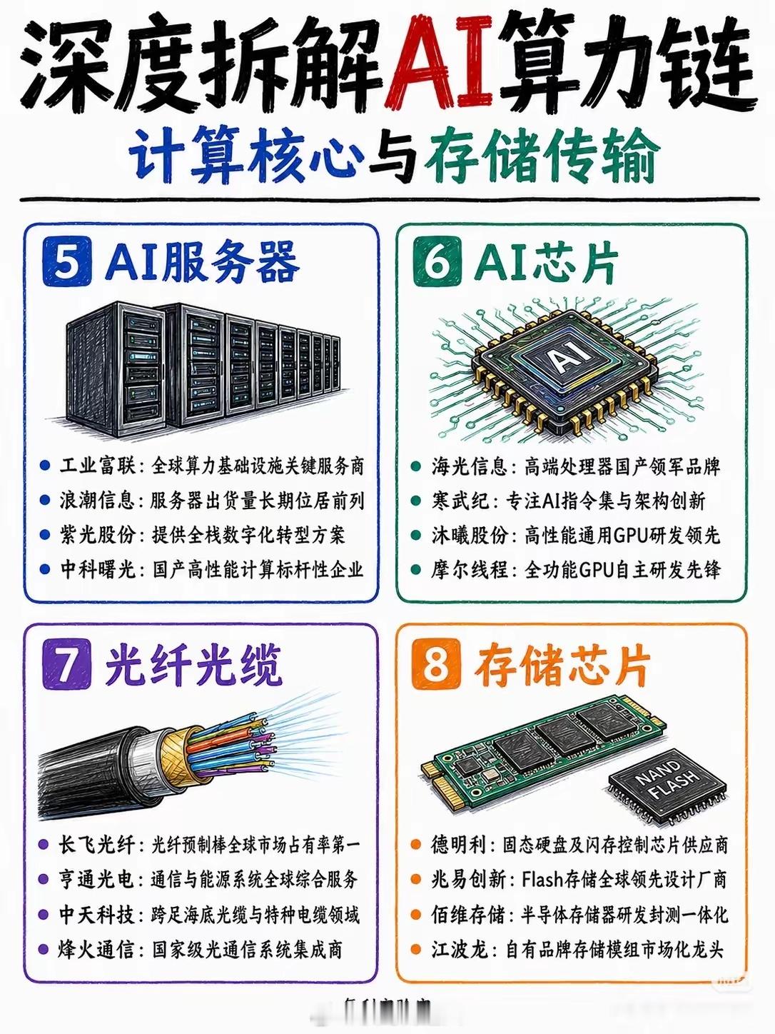 2026AI算力全产业链全景拆解算力浪潮席卷A股，一文吃透20大细分赛道！为什