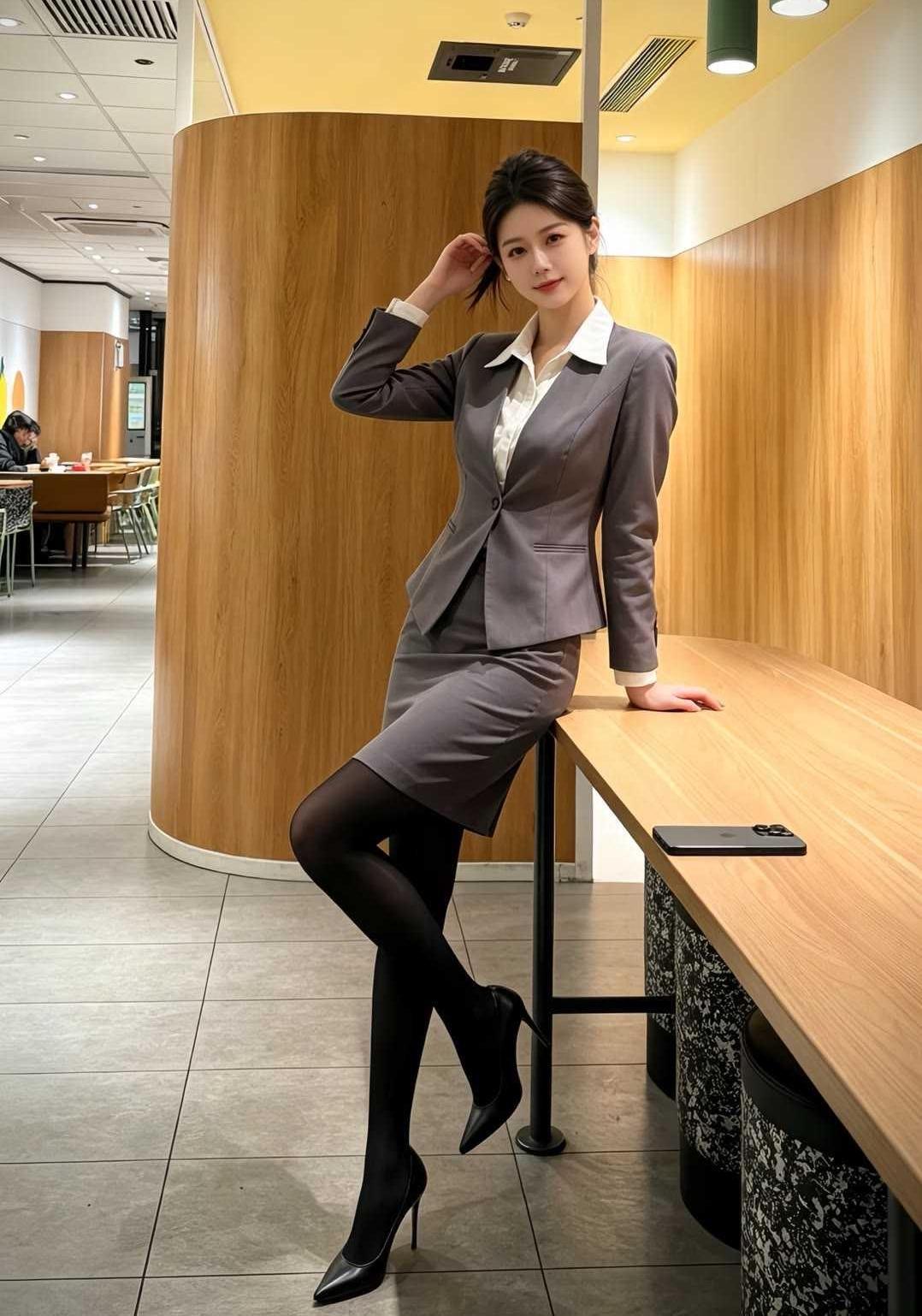 今日街拍，职业装的成熟魅力[爱心]