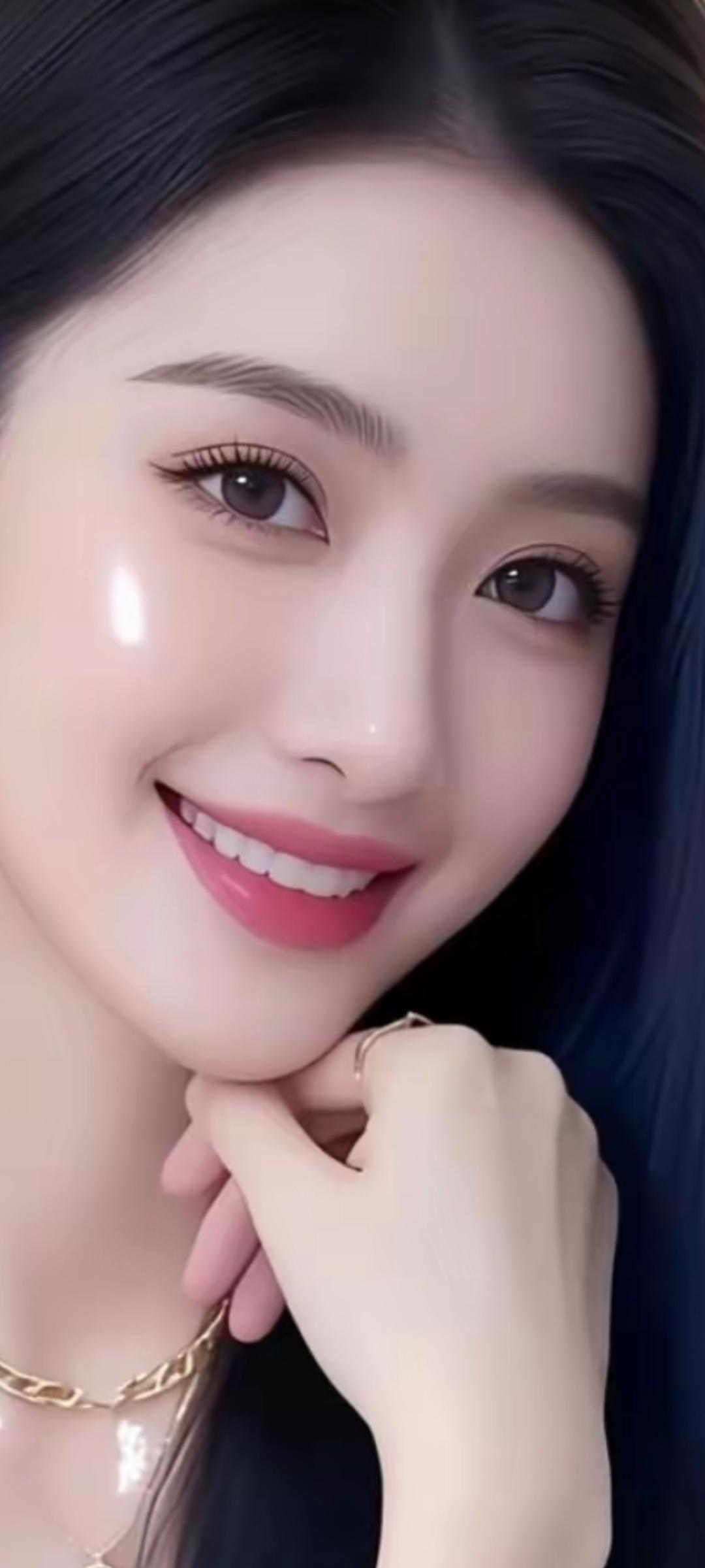 微笑的魅力，闪耀的项链，美丽动人！😊✨