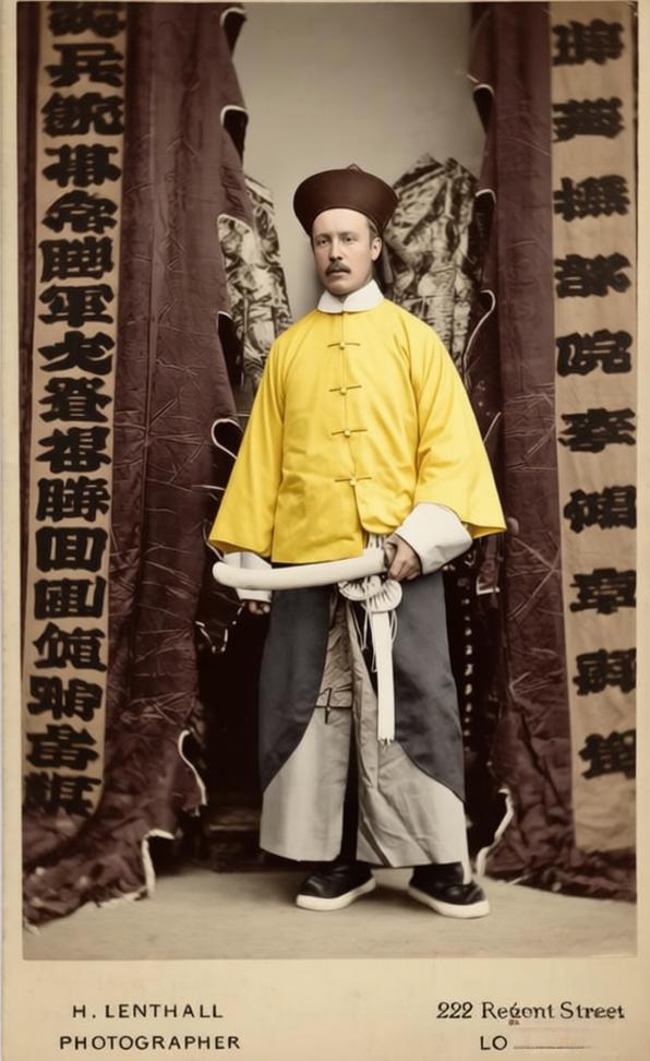 这张照片的主角是查尔斯・乔治・戈登，也就是晚清著名的“洋枪队”（常胜军）统领，