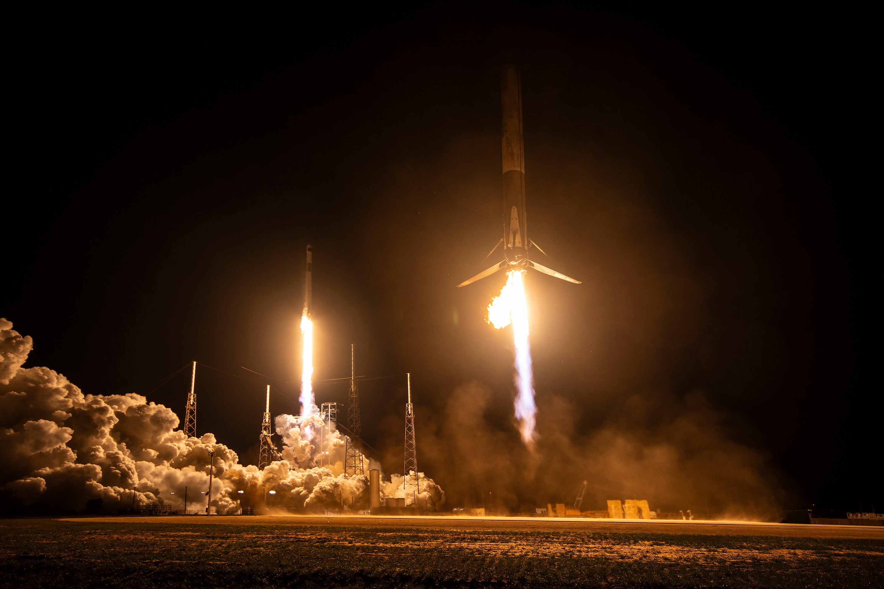 今天18:15，SpaceX在卡纳维拉尔角太空军基地SLC-40，使用Falco