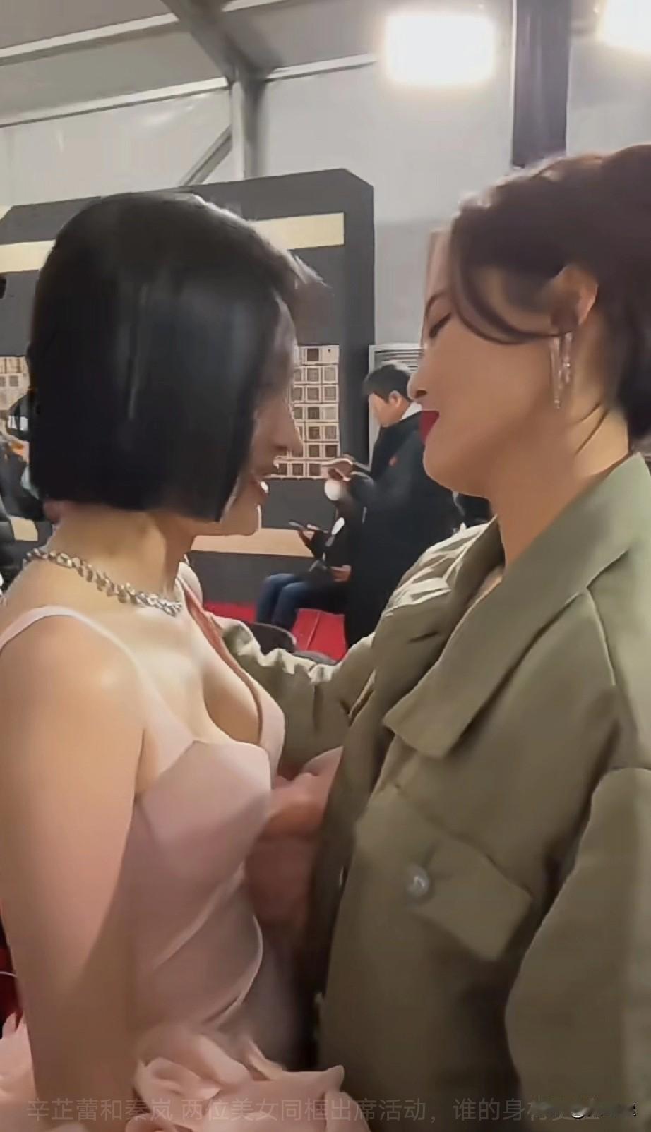辛芷蕾和秦岚两位美女同框出席活动谁的身材更胜一筹你更喜欢谁？