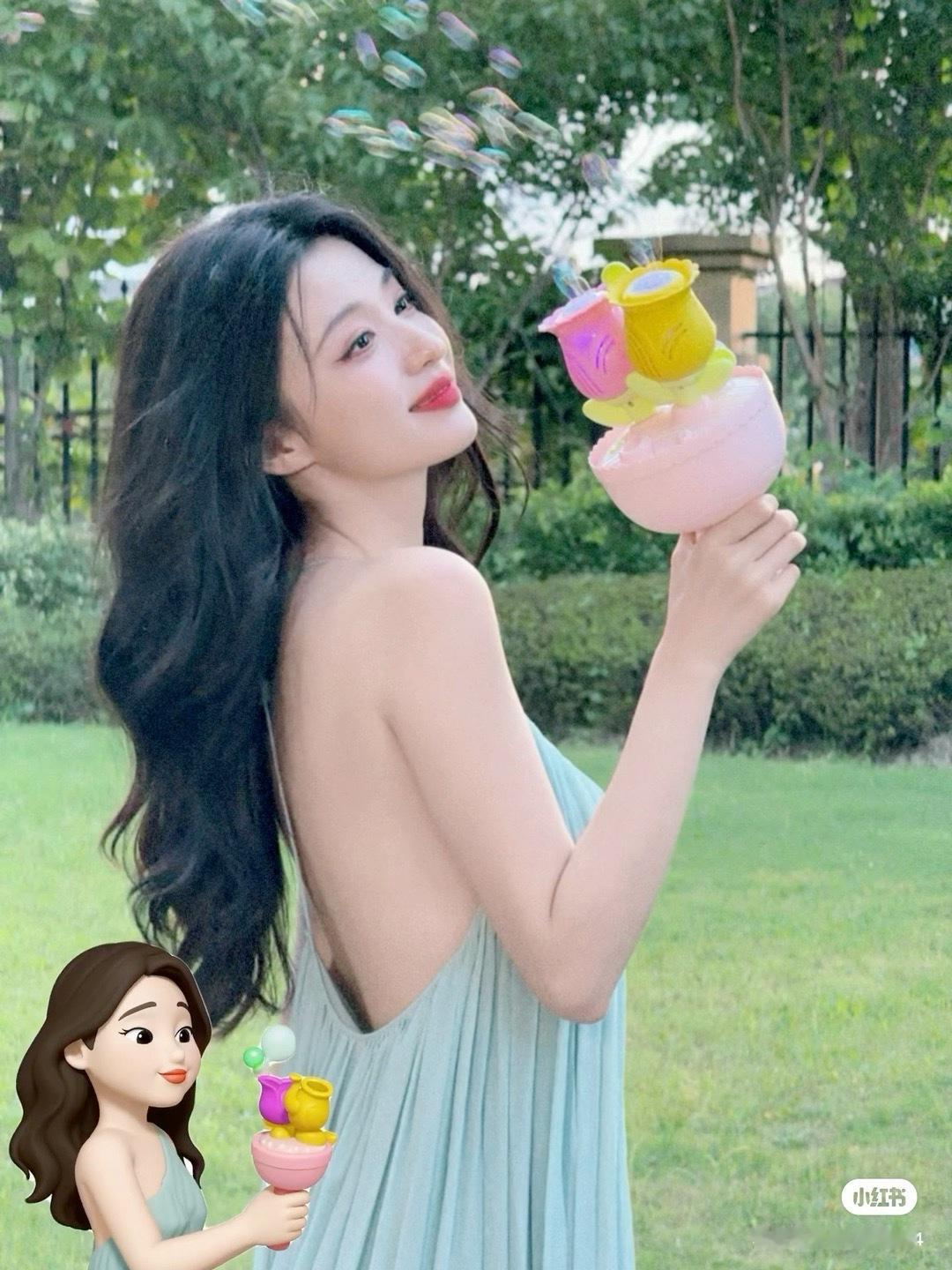 被王楚然歪头杀美翻了泡泡机和灵动女神绝配美得如梦如幻​​​