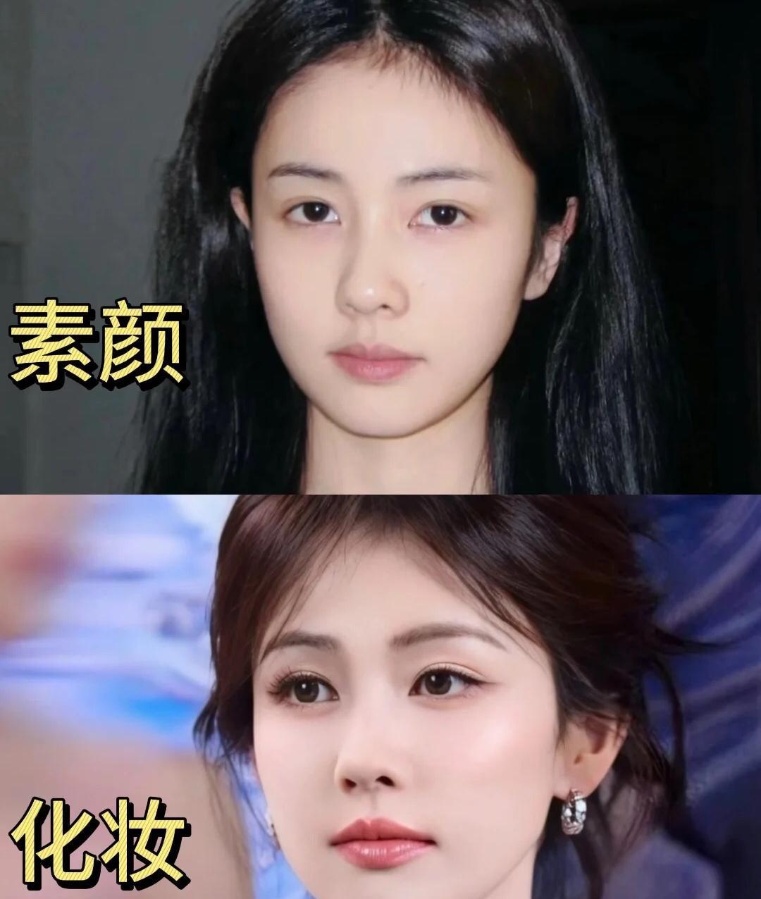 不得不说明星就是素颜，也是往人群里一站很出众的那一挂。看看白鹿，她素颜有什