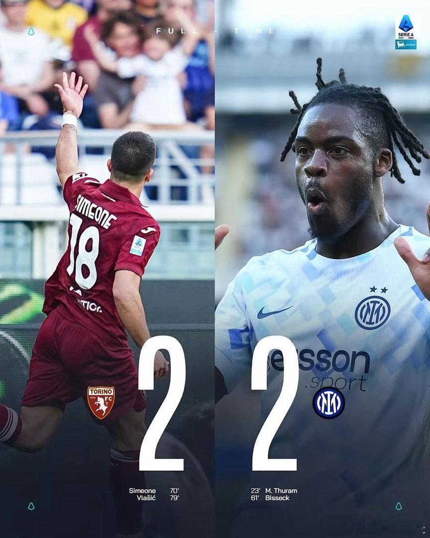 意甲第34轮，国际米兰客场战都灵，三连胜止步！上半场，迪马尔科两次助攻，图拉姆和