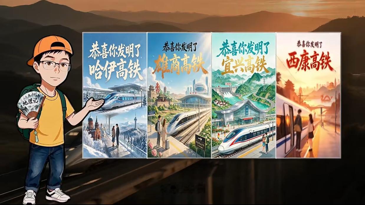 你敢相信吗？9月28日同一天，四条高铁同时开通，把大半个中国的出行版图直接改写。西康、宜兴、雄商、哈