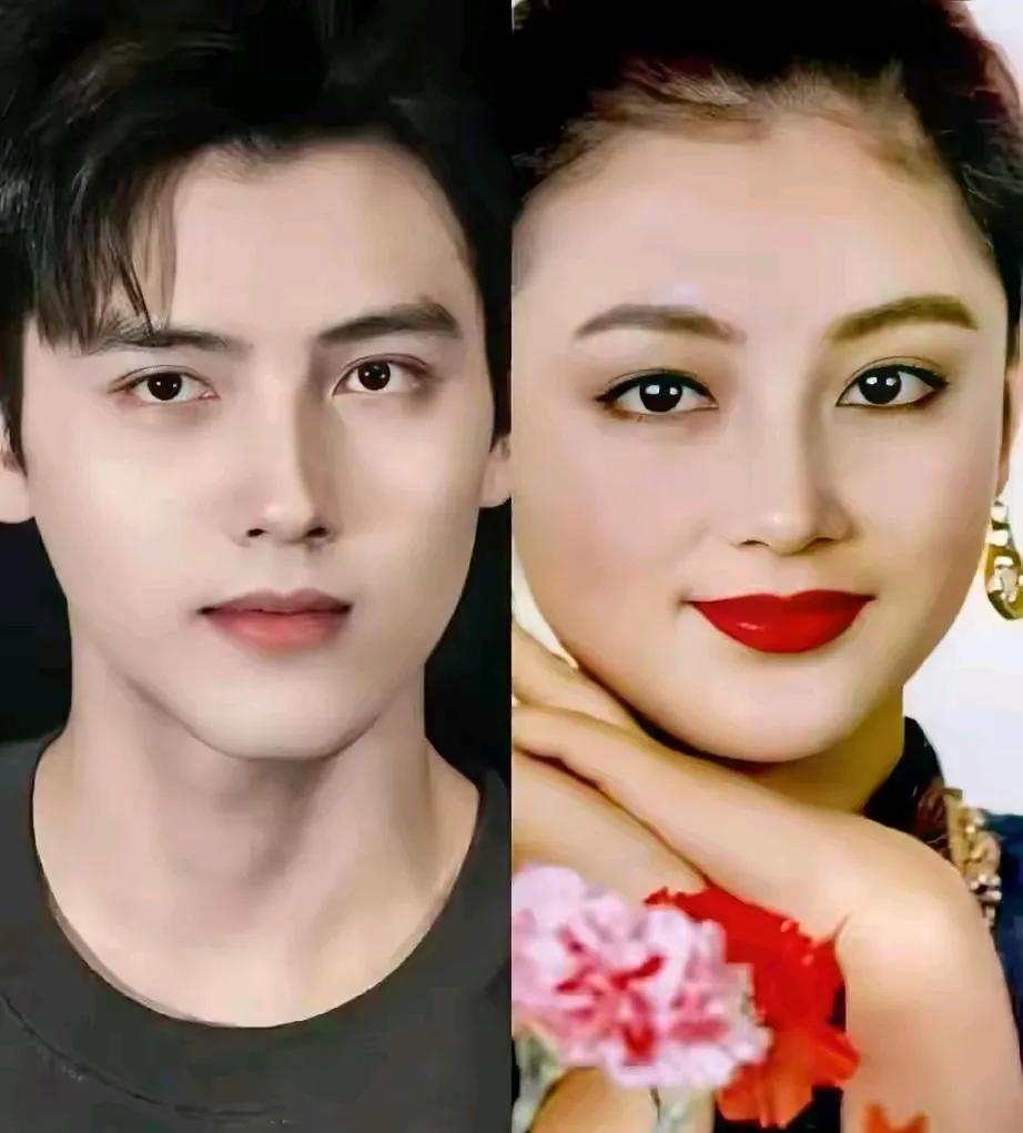 她儿子长得一般般，没有妈妈好看