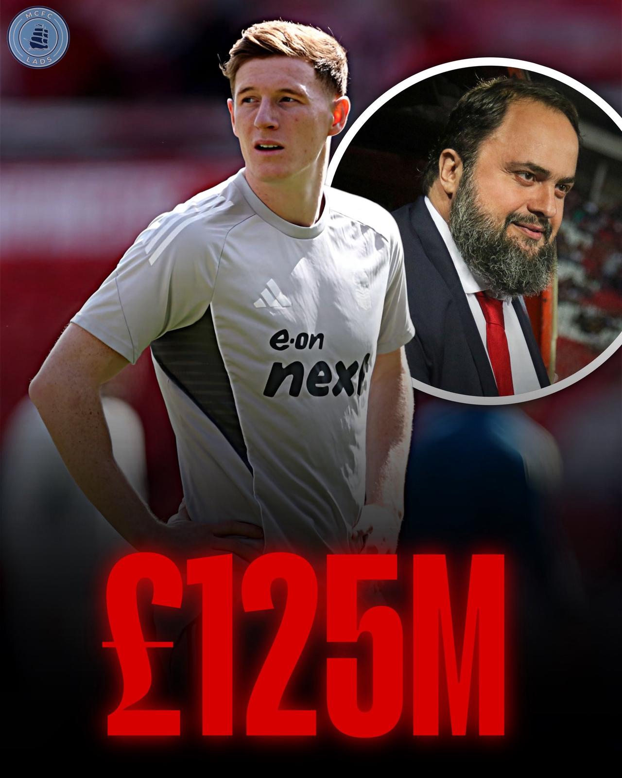 【天价】曼城吓尿！TA报道，森林老板马里纳基斯为球队中场核心埃利奥特·安德森开出