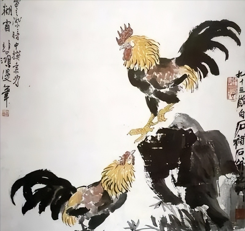 1947年除夕之日，徐悲鸿正在为挚友刘金涛作画，突然的停电导致他一时无法完成，仅