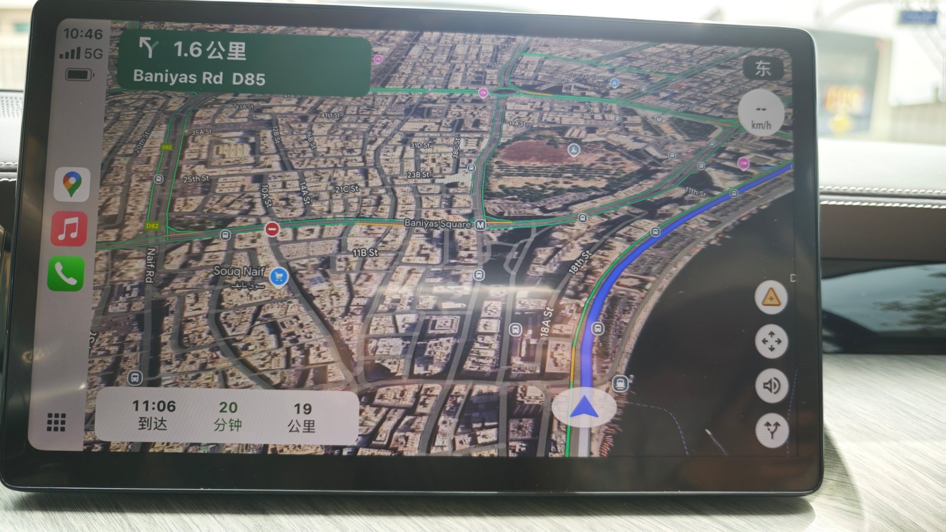 谷歌地图不怎么精准，但这个显示方式比国内更直观。​​​