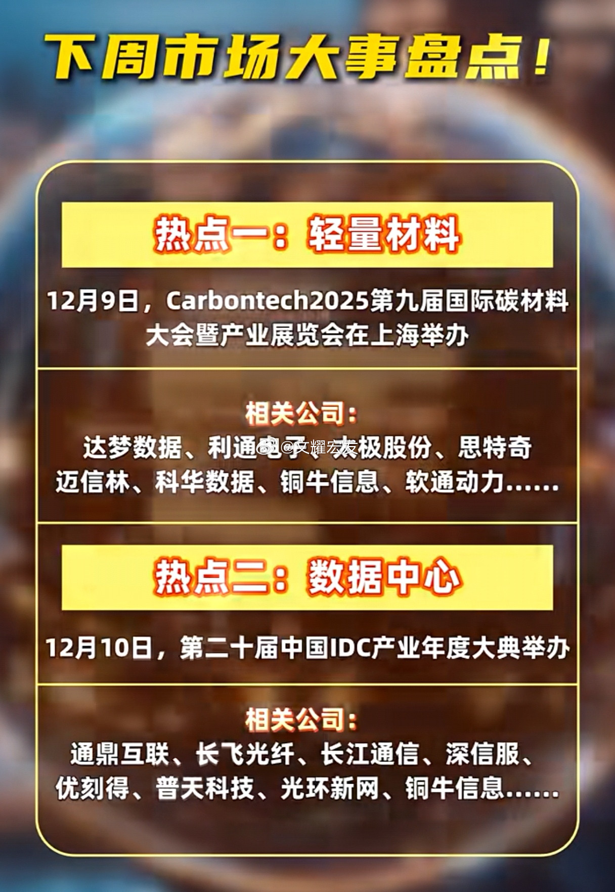 下周市场热点前瞻：四大题材轮动，哪些企业已“蓄势待发”？下周行情将围绕多个题材密