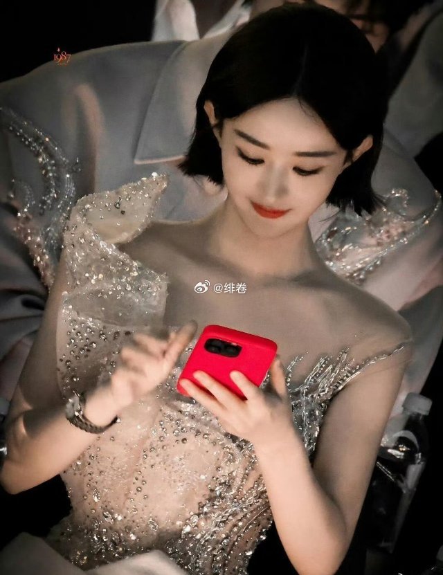 赵丽颖张凌赫衣服神错位图，毫不违和