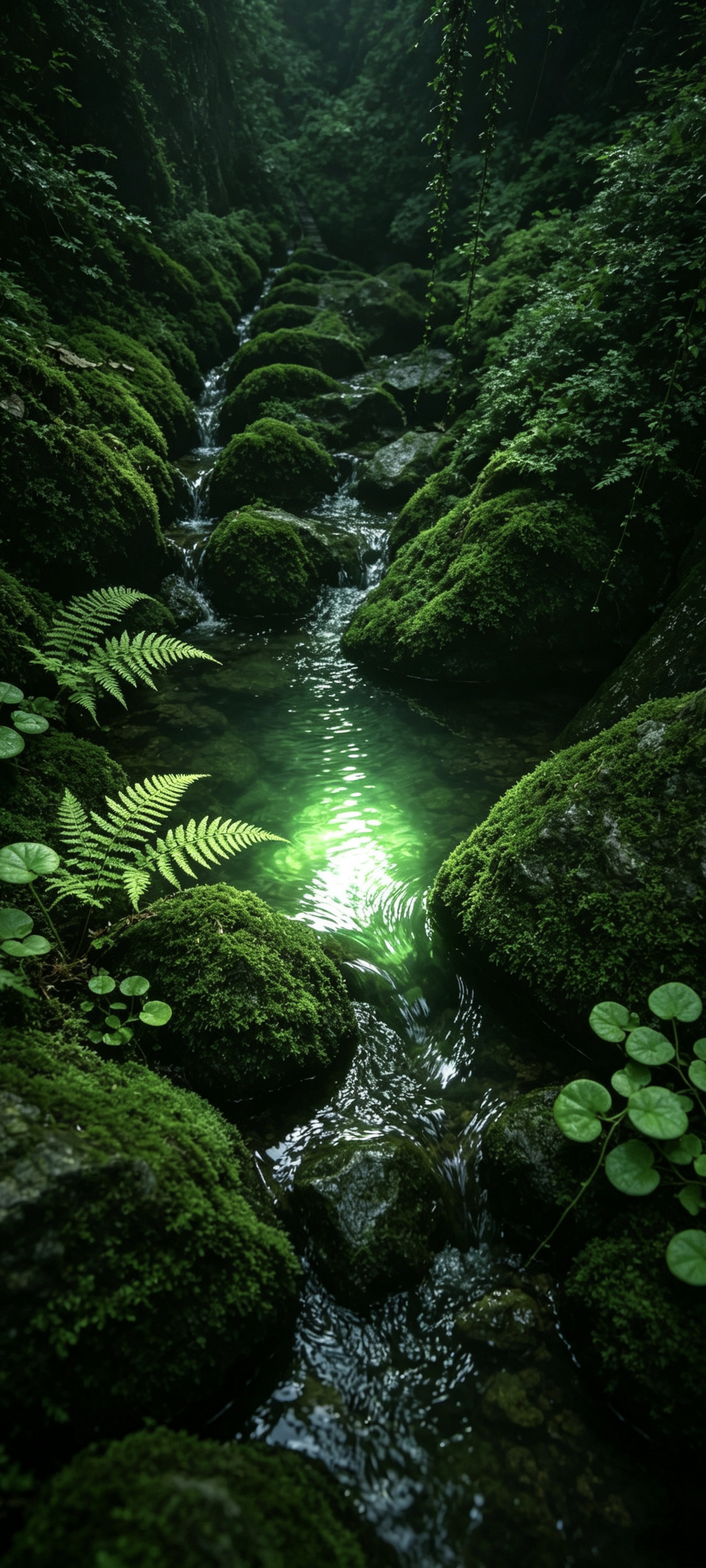竹林溪水山林​​​