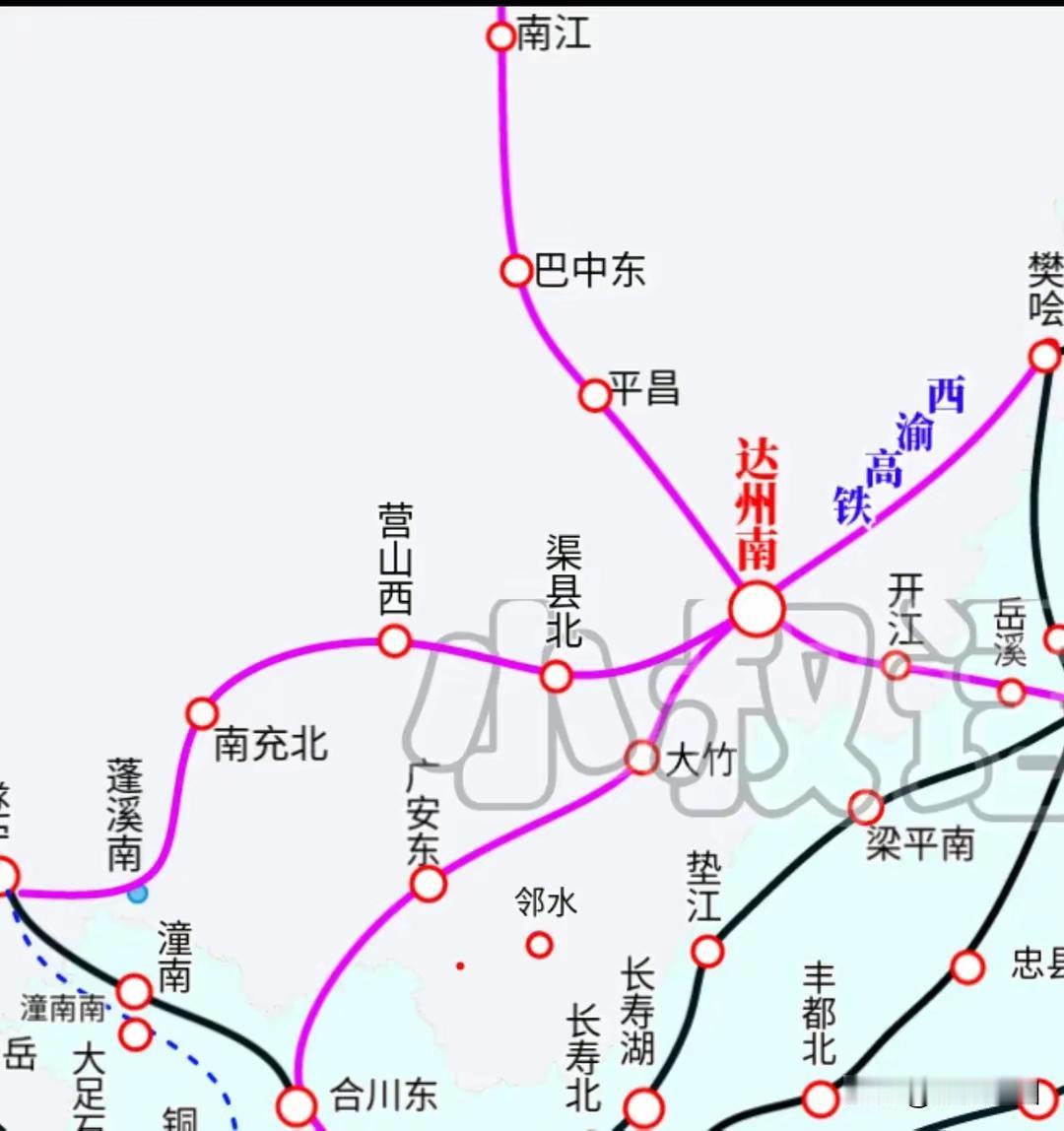 达州的高铁枢纽地位建设还没有正式建成,目前来说还要等成达万高铁以及西渝高铁通车以
