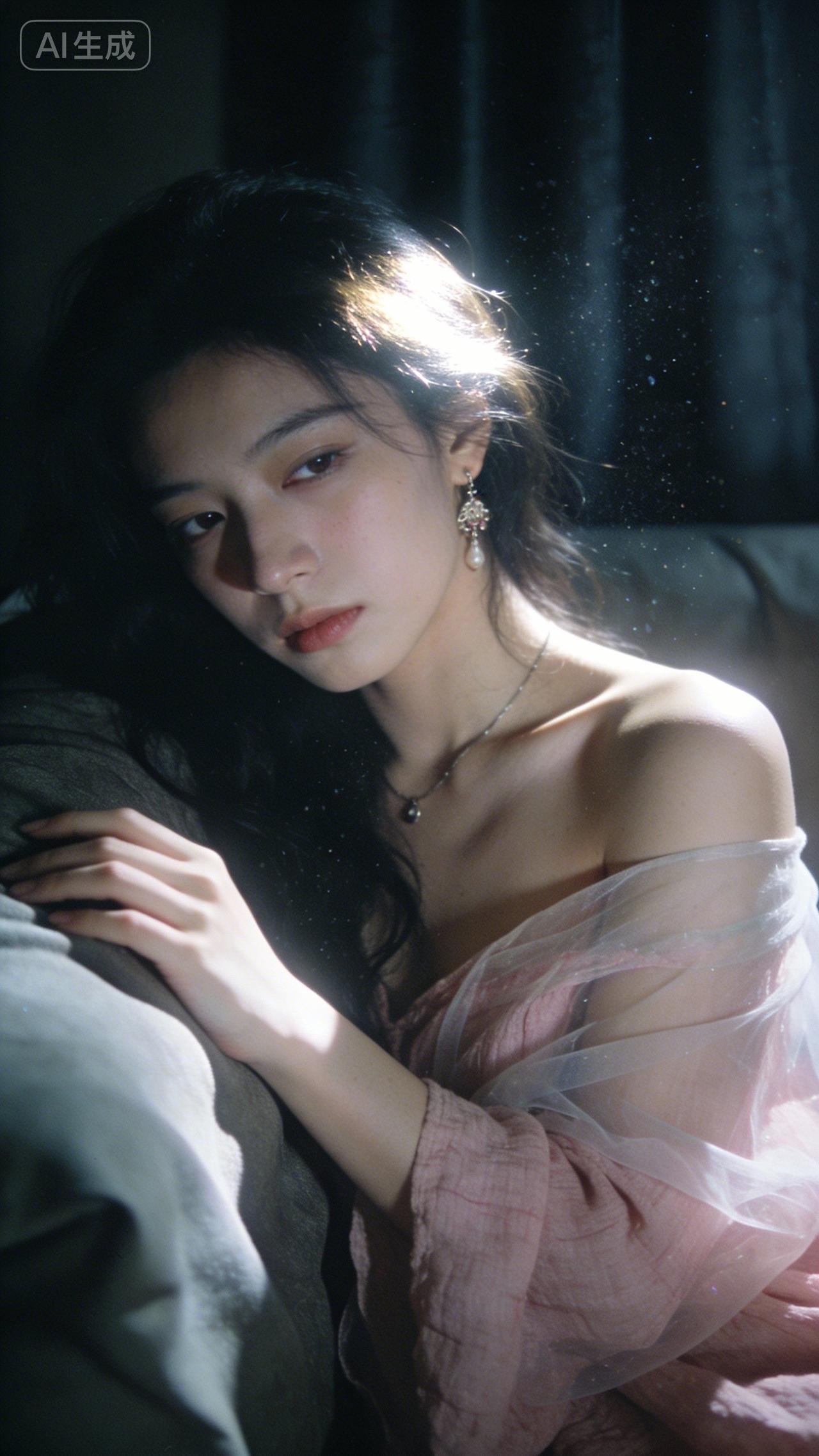 温柔光影下的少女，粉裙飘逸，梦幻而唯美。有哪些非常漂亮的图片和壁纸分享手机里的