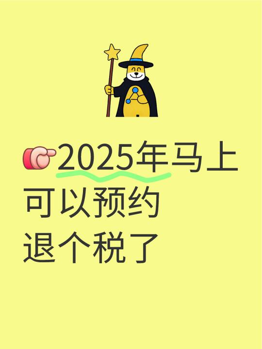 2025年马上就可以预约退个税了