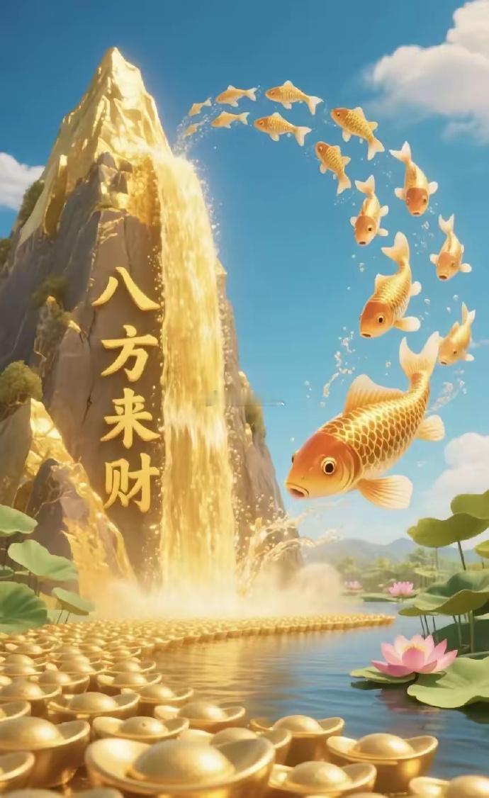 锦鲤送财福星照八方来财马年旺