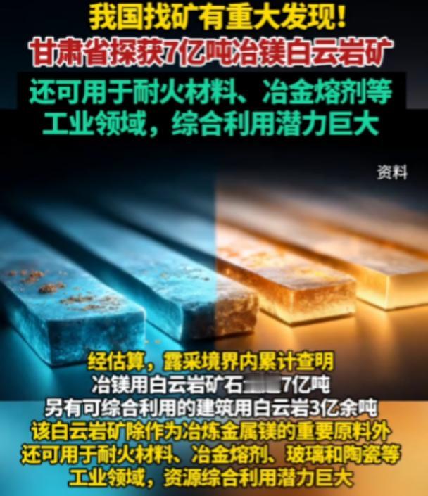 天佑华夏！几内亚30亿铁矿的消息还没消化完，甘肃就再次传来好消息！11月6日媒体