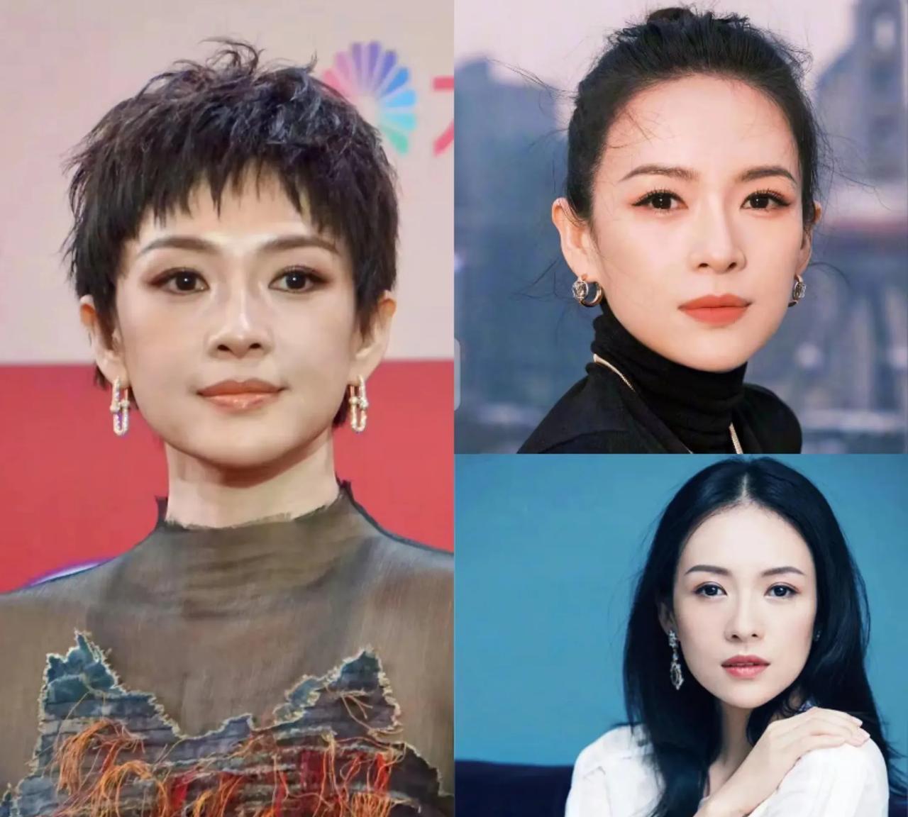 章子怡短发造型引热议，都说不好看，你们觉得好看吗？我觉得，章子怡确实不适合剪短