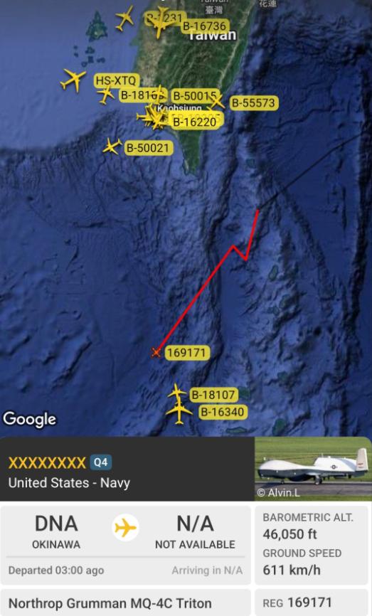 【美军战略侦察无人机硬闯黄岩岛空域遭拦截，返航时连呼号都换了！】9月10日，一