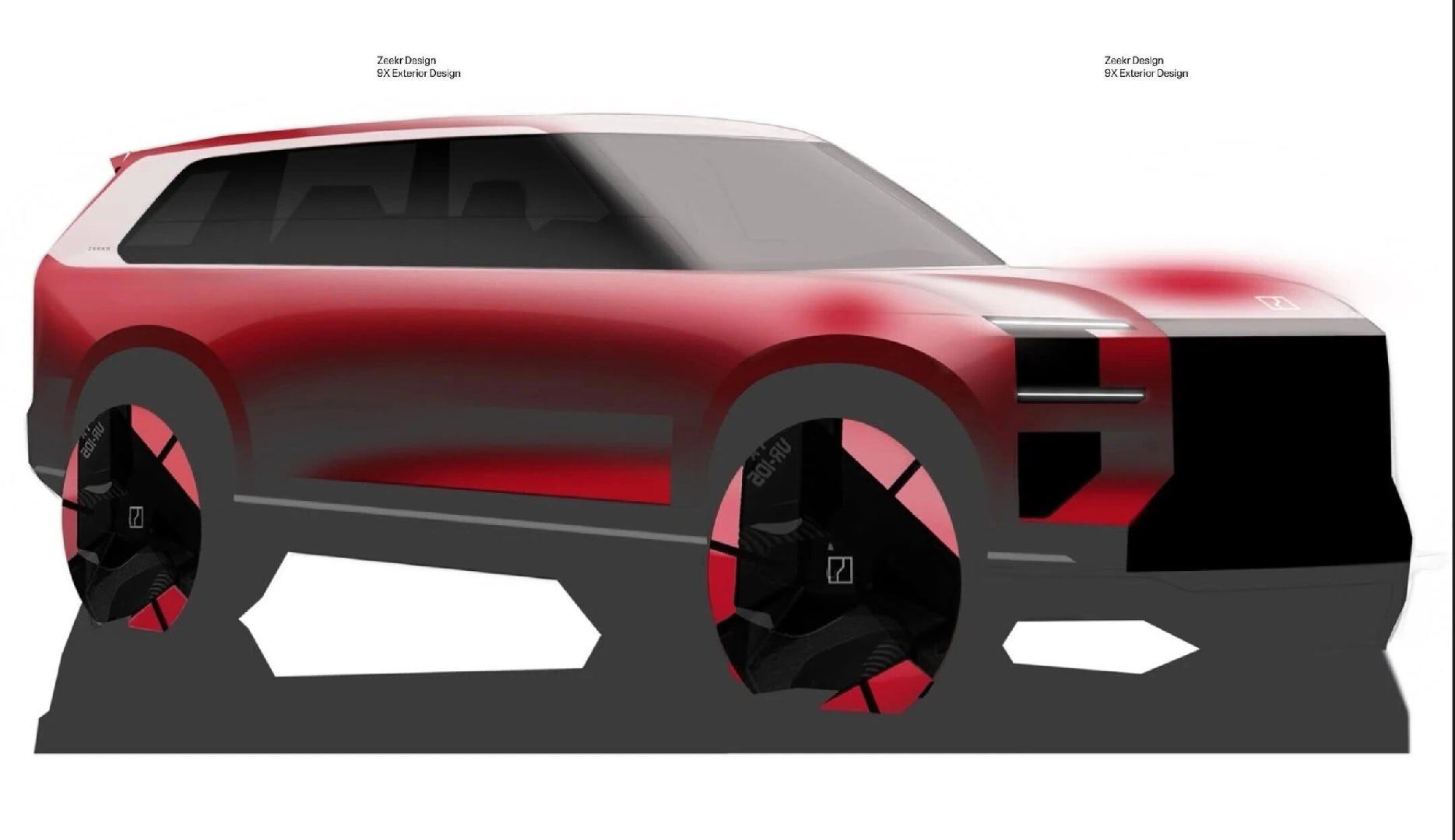 极氪9X设计手稿，霸气来自娘胎